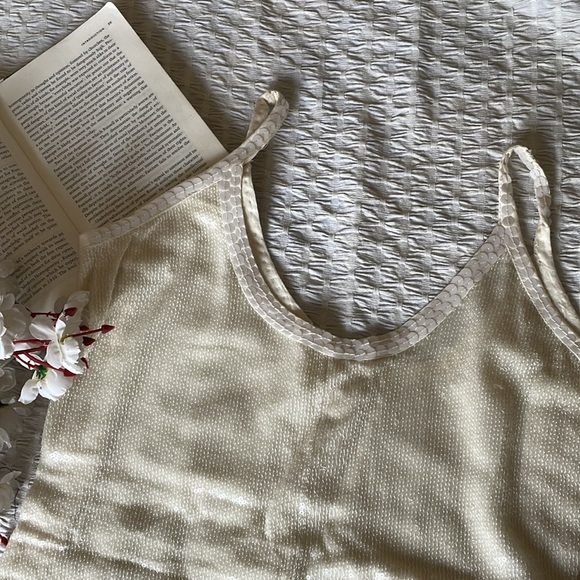 FLAT Rs. 500/- (free ship) White sequins cami top